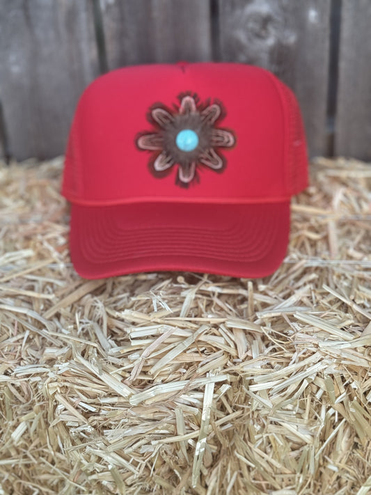 Red Feather Trucker Hat