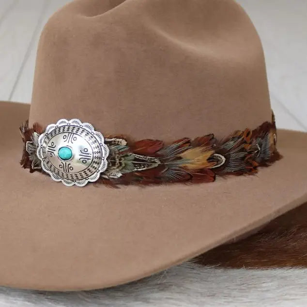 Western Feather Hat Band - Telluride
